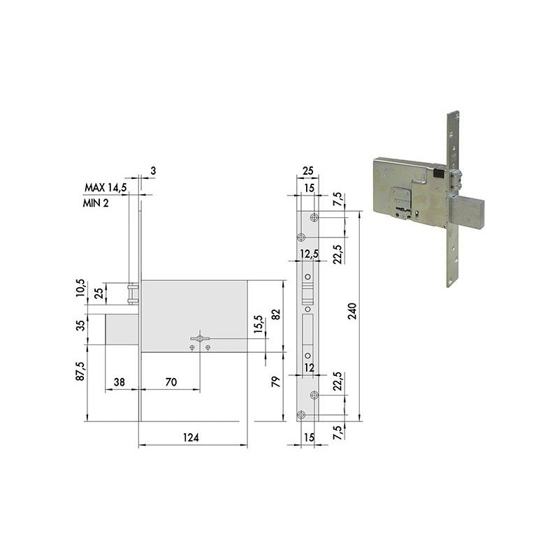 Cisa 57320 lock to insert double map per band