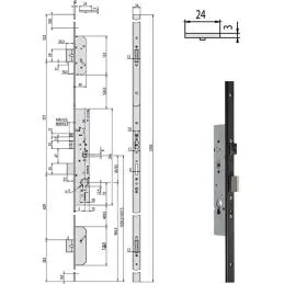 Cisa lock 49526 MULTITOP multipoint threading