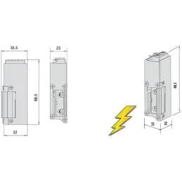 Incontro elettrico Cisa 15300 per serrature infilare