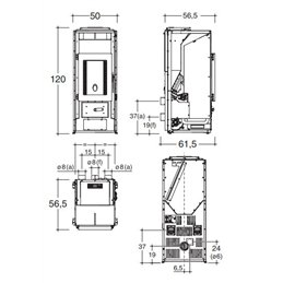 Stufa a pellet Caminetti Montegrappa BOMA MX16 E canalizzata 3