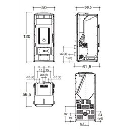 Stufa a pellet Caminetti Montegrappa CUMA MX16 E canalizzata 3