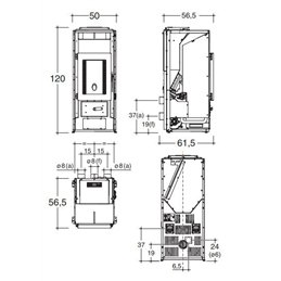 Stufa a pellet Caminetti Montegrappa GASSA MX16 E canalizzata 3