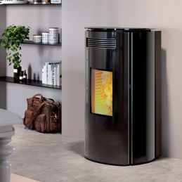 Pellet stove Caminetti Montegrappa BOLLA MX16 ducted 3 motors 16Kw