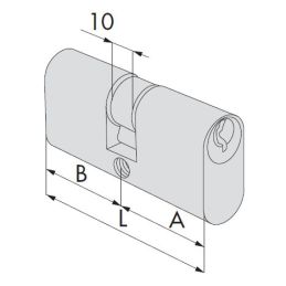 Cisa 08210 nickel-plated oval cylinder