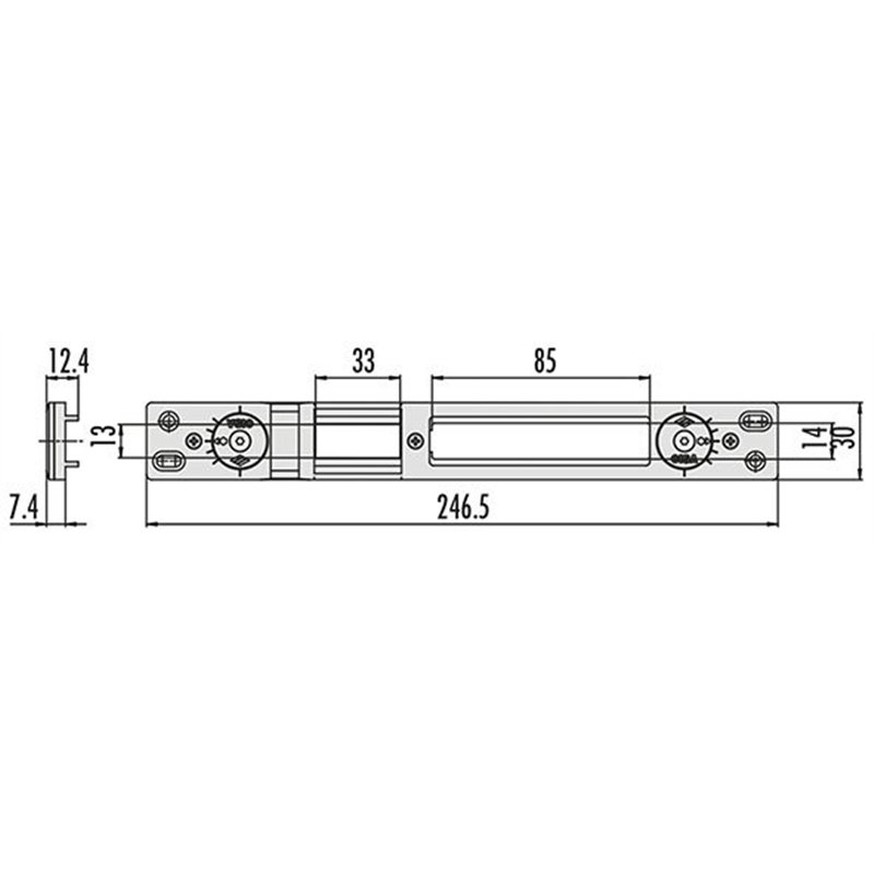 Cisa 06463.57.0 adjustable striking plate (ex 06463.07)