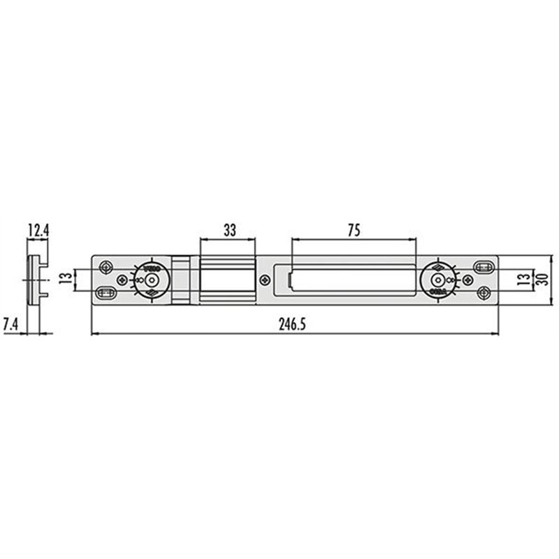 Cisa 06463.67.0 adjustable striking plate (ex 06463.17)