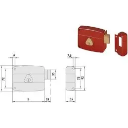 Cisa 50141 lock to apply for wooden doors