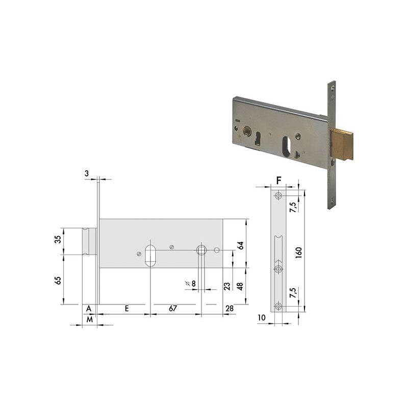 Cisa 44156 lock to insert for band h 64