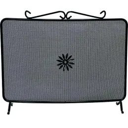 Curved spark arrestor for fireplaces 60x45H cm