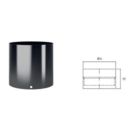 Raccordo femmina/femmina DWMA in Acciaio smaltato nero DESIGN