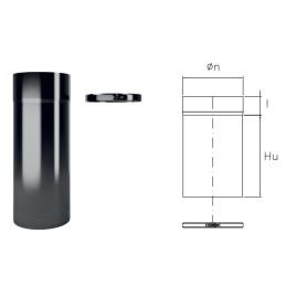 DWET telescopic tube element in black enamelled steel DESIGN WOOD for wood stoves