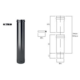 DTET telescopic tube in black enamelled steel DESIGN TECH for