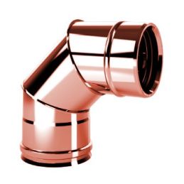 90 ° bend R1TC9 ISO10 COPPER Double wall flue