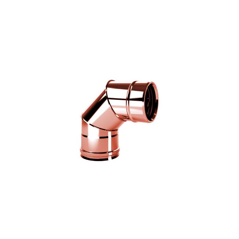 90 ° bend R1TC9 ISO10 COPPER Double wall flue