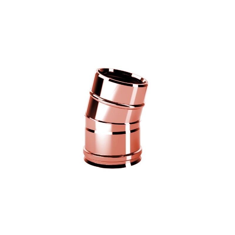 Curve 15 ° R1C15 ISO10 COPPER Double wall flue