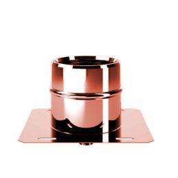 Base plate with central drain R1PPC ISO10 COPPER Double wall