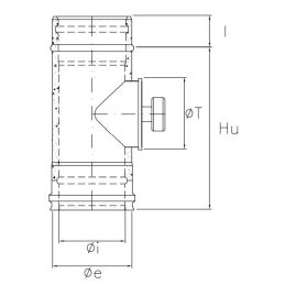 Inspection module R1IT ISO10 COPPER Double wall flue