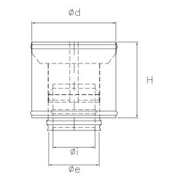 Weatherproof terminal cap R1AR ISO10 COPPER Double wall flue