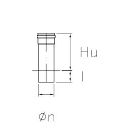 Tubo da 0,25 metro SPT2 DESIGN PELLET in acciaio 1,2mm nero