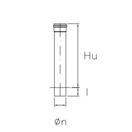 Tubo da 0,5 metro SPT5 DESIGN PELLET in acciaio 1,2mm nero opaco
