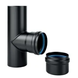 Double male 90 ° T-fitting with cap SPD9 DESIGN PELLET in steel