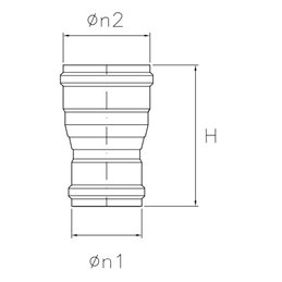 Raccordo maggiorazione femmina 80-100mm SPRCF DESIGN PELLET in