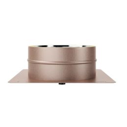Base plate with central exhaust flue double wall ISO25 RUSTY De