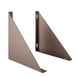 Pair of support fins for intermediate plate flue double wall