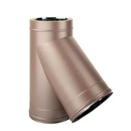 Double wall flue pipe T 45 gradi ISO25 RUSTY De Marinis