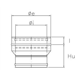 Giunzione mono-doppia K2RCI ISO25 RUSTY Canna fumaria doppia