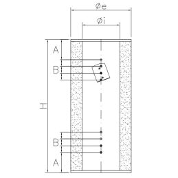 PASS-THROUGH element for passage of stainless steel chimney roof