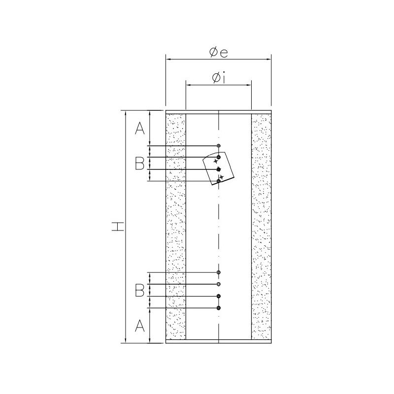 ALLINOX Modulo Di Passaggio A Tetto 800 mm Tubo Canna Fumaria Acciaio Inox