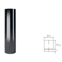 0.25 meter DWT2 pipe in black enamelled steel DESIGN WOOD for