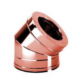 Bend 45 ° R5C3 ISO50 Copper Double wall flue