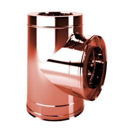 90 ° Tee R5T9 ISO50 Copper Double wall flue