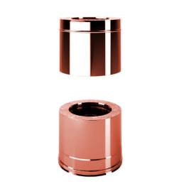 Telescopic tube L cm 34.5 / cm 26 R5ET ISO50 Copper Double wall flue