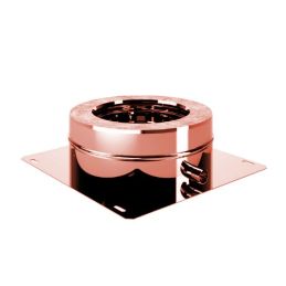 Base plate with side outlet R5PP ISO50 Copper Double wall flue
