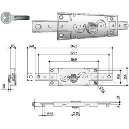 PREFER S211 central safety key shutter lock