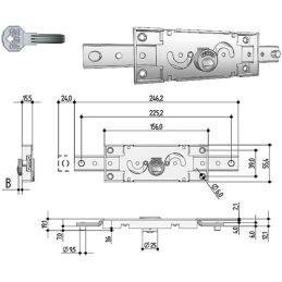 PREFER S212 central safety key shutter lock