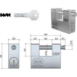 Prefer UL20 mm.94 monobloc rectangular padlock