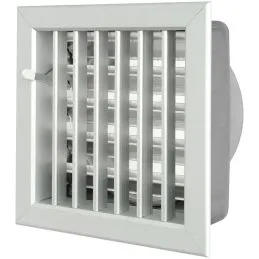 Ventilation nozzle for fireplaces in aluminum 180x180