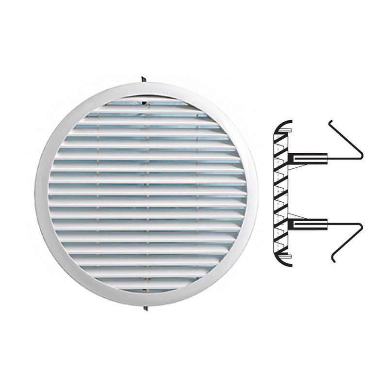 Round plastic ventilation grille