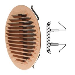 ROUND air vent with double spring fastening in COPPER