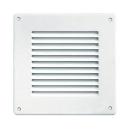White sheet metal ventilation grille 140x140