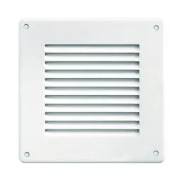 White sheet metal ventilation grille 140x140