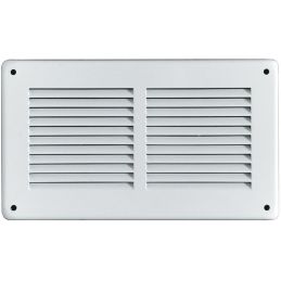 White sheet metal ventilation grille 240x140