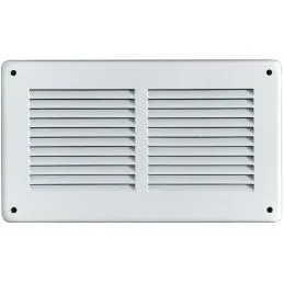 White sheet metal ventilation grille 240x140