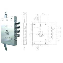 CR 7056/28-01A73 GEAR lock Entry 73mm triple European cylinder