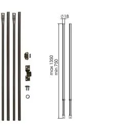 Serie aste serratura triplice MOIA 100T