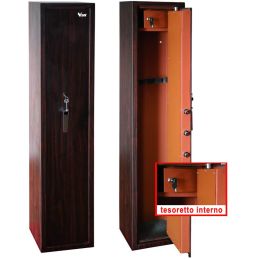 Vigor 7-seater gun cabinet with wood effect